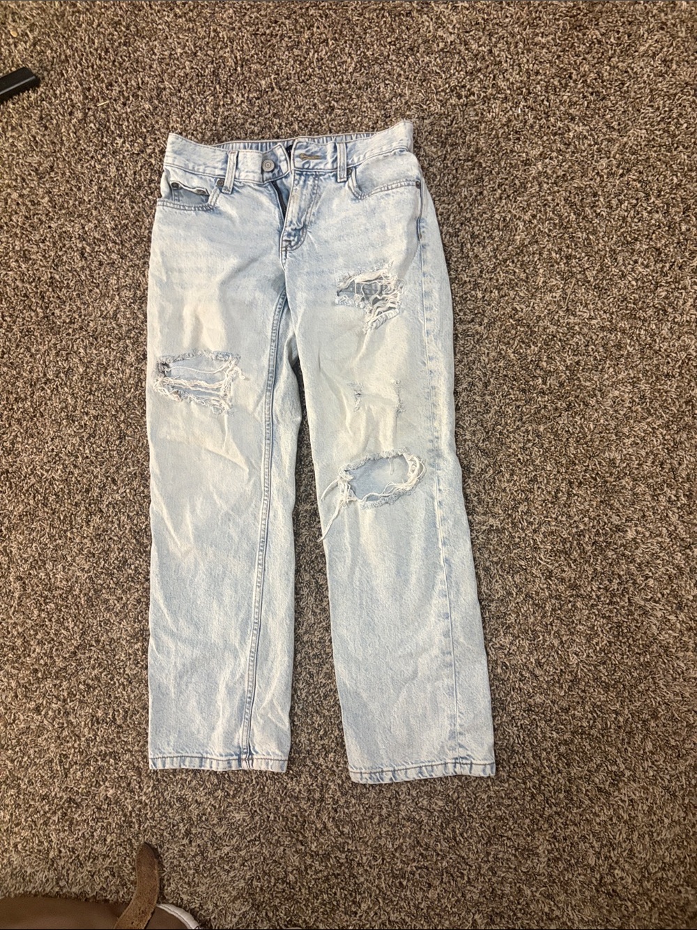 Aeropostale Light Blue Ripped Boyfriend Jeans